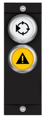 Euchner MSM-1-S-CA-Z0Z000-K5-170845 Submodule MSM-1-S (2 illuminated pushbuttons with symbol, test pulse monitored)