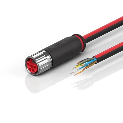 Beckhoff ZK7208-3000-0xxx B17, ECP cable, PUR, 5 G 15 mm² + (1 x 4 x AWG22), drag chain suitable, key 1 (2 x 24 V DC + PE)