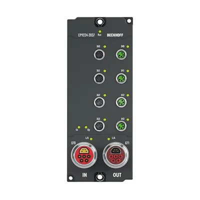 Beckhoff EP9224-2037 EtherCAT Box, 4-port junction, with power supply, ENP, B17
