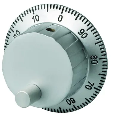 Euchner EINSTELLRAD HKB 58 METALL SIL/SW Metal dial for handwheel HKB, suitable for front panels HKB