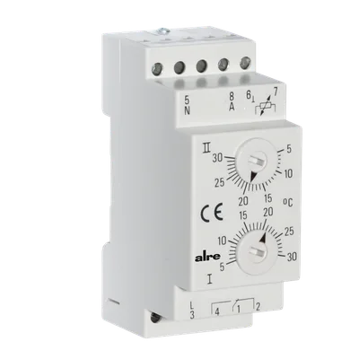 Alre ITR 79.600 Temperature controller for standard rail mounting, 2x 5…30…°C