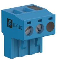 Pepperl+Fuchs K-CJC-BU Terminal block for cold junction compensation, 3-pin screw terminal, blue
