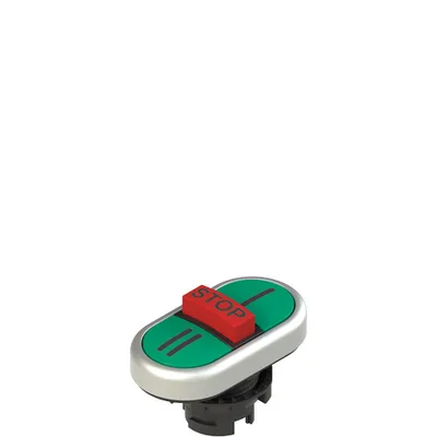 Pizzato E2 1PTRS9AAAY Triple lower flush pushbutton, with marking