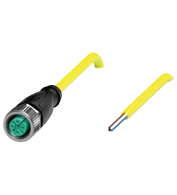 Pepperl+Fuchs V1-G-YE20M-PVC-U Female cordset single-ended M12 straight A-coded, 4-pin, PVC cable yellow, UL approved