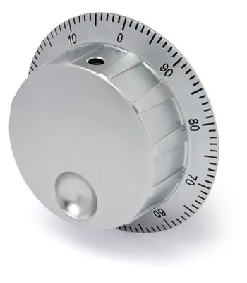 Euchner EINSTELLRAD HKB 66,5 METALL SIL/SW Metal dial for handwheel HKB, for installation in machine panel or HBA/HBM