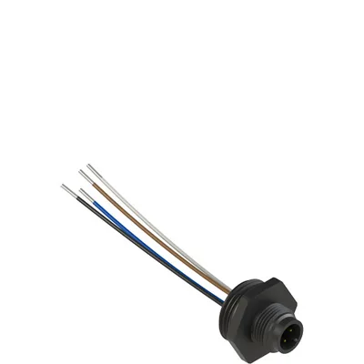 Pizzato VF CNP4PM M12 plastic male wired connector, 4 poles, for PG 13,5 threads