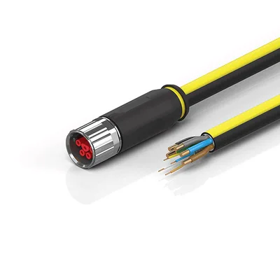 Beckhoff ZK7714-3100-Axxx B23, ENP cable, PUR, 5 G 40 mm² + (1 x 4 x AWG22), drag-chain suitable, key 2 (400 V AC)