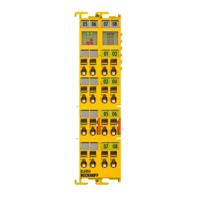 Beckhoff KL6904 Bus Terminal, communication interface + 4-port digital output, 24 V DC, 05 A, TwinSAFE Logic