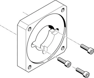 Festo EAMF-A-64A/C/D-100A Motor flanşı