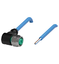 Pepperl+Fuchs V1-WV4A-N4-2M-PUR Female cordset single-ended M12 angled stainless steel 14404, A-coded, 4-pin, PUR cable blue, NAMUR