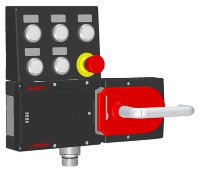 Euchner MGB-L1HC-ARA-R-156860 Locking set MGB-L1H-ARA, (guard locking by spring force) with 5 pushbuttons, emergency stop, incl label carrier, RC26