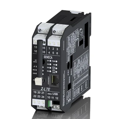 Seneca Z-LTE-WW (HW. rev. D0) 4G LTE WW Datalogger with GPS, built-in and expandable I/Os, logic functions, remote control, and alarm management