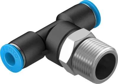 Festo QST-3/8-6 T-Çabuk Bağlantı Rakoru
