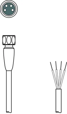 Leuze KD U-M8-4A-T0-100 F+B Bağlantı kablosu