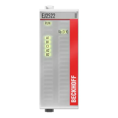 Beckhoff EJ2522 EtherCAT plug-in module, 2-channel pulse train output, incr enc simulation, RS422, 50 mA