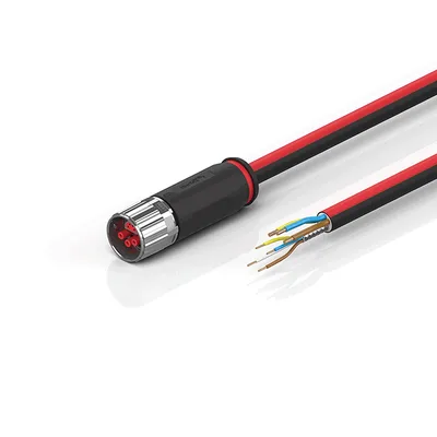 Beckhoff ZK7206-1900-0xxx B17, ECP cable, PUR, 3 G 15 mm² + (1 x 4 x AWG22), drag chain suitable, key 1 (24 V DC)