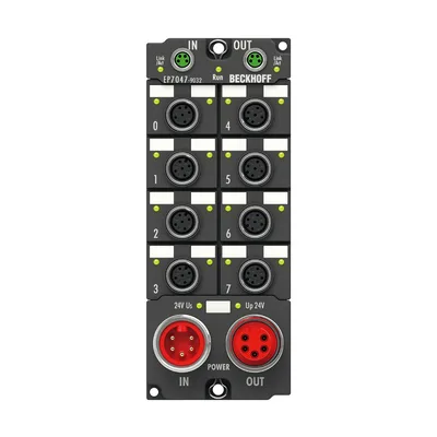 Beckhoff EP7047-1032 EtherCAT Box, 1-channel motion interface, stepper motor, 48 V DC, 5 A, M12, with incremental encoder