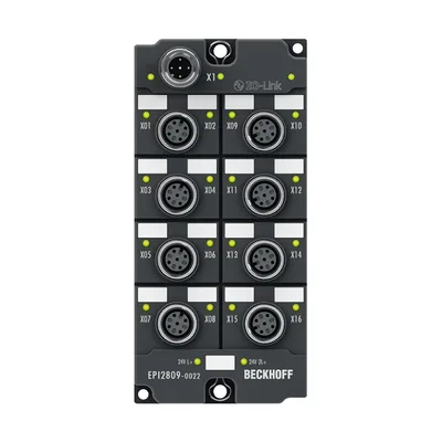 Beckhoff EPI2809-0022 IO-Link box, 16-channel digital output, 24 V DC, 05 A, M12