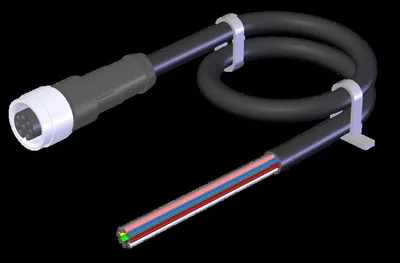 Euchner C-M12F08-07X025PU25,0-MA-103782 Connecting cable with plug connector M12, 8-pin, 25 m