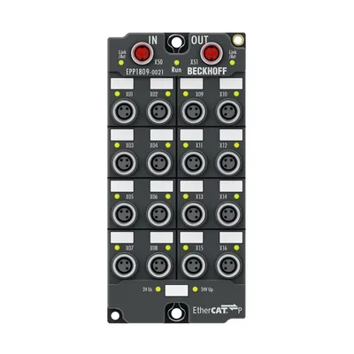 Beckhoff EPP1809-0021 EtherCAT P Box, 16-channel digital input, 24 V DC, 3 ms, M8