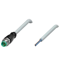 Pepperl+Fuchs V3S-GM-20M-PVC Male cordset single-ended M8 straight A-coded, 3-pin, PVC cable grey