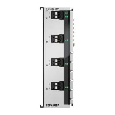Beckhoff ELM3004-0000 EtherCAT Terminal, 4-channel analog input, voltage, ±30 V…±20 mV, 24 bit, 10 ksps