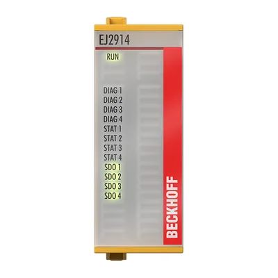 Beckhoff EJ2914 EtherCAT plug-in module, 4-channel digital output, 24 V DC, 05 A, TwinSAFE, TwinSAFE Logic