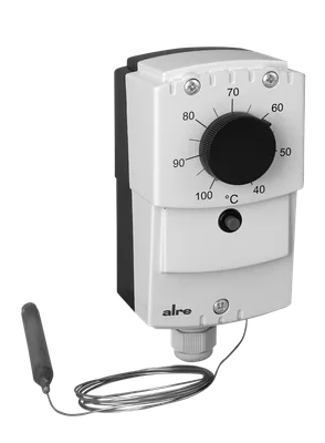 Alre JET-133 X Capillary thermostat, wall mounting, 40…100…°C, external setting, external resetting, capillary length 18m