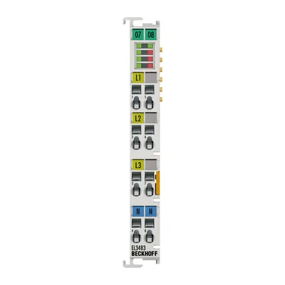 Beckhoff EL3483 EtherCAT Terminal, 3-channel analog input, mains monitor, 480 V AC, 24 bit