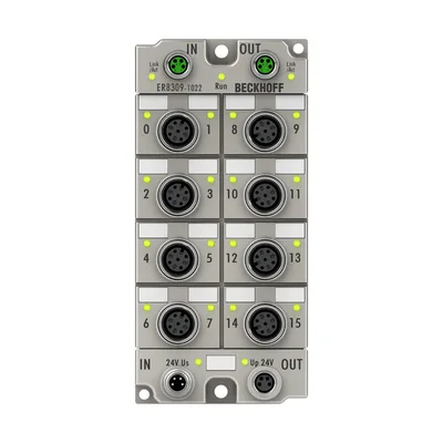 Beckhoff ER8309-1022 EtherCAT Box, multi-functional box, digital, analog, PWM, current-controlled, M12, zinc die-cast