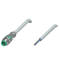 Pepperl+Fuchs V3S-GM-E2-2M-PVC Male cordset single-ended M8 straight A-coded, LED 3-pin, PVC cable grey