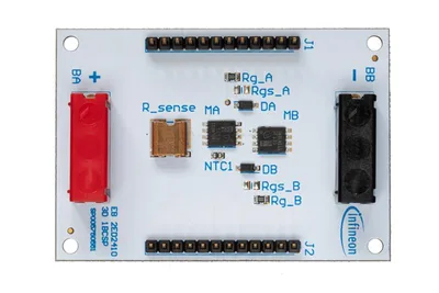 Infineon EB 2ED2410 3D 1BCSP EiceDRIVER™ APD 2ED2410-EM - 24 V evaluation MOSFET daughterboard, common source, pre-charging
