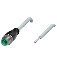 Pepperl+Fuchs V1S-G-2M-PUR Male cordset single-ended M12 straight A-coded, 4-pin, PUR cable grey