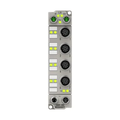 Beckhoff ER6001-0002 EtherCAT Box, 1-channel communication interface, serial, RS232/RS422/RS485, M12, zinc die-cast
