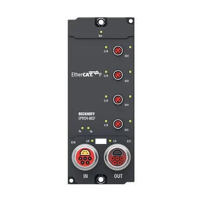 Beckhoff EP9224-0037 EtherCAT Box, 4-channel power distribution, ENP to EtherCAT P