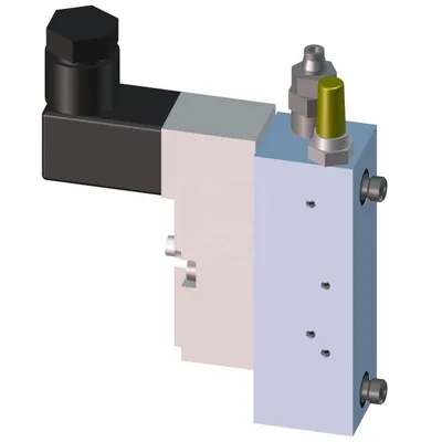 Dopag 100.15.02 Solenoid valve plate with industrial plug type CI
