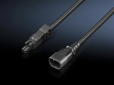 Rittal DK 7859.020 DK güç kablosu IEC C18 ile, BT sistem lambası LED 7859000 için