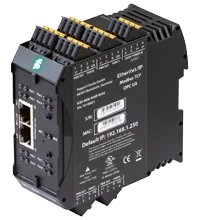 Pepperl+Fuchs ICE2-8IOL-K45P-RJ45 EtherNet/IP IO-Link master with 8 inputs/outputs, DIN rail, push-in connectors
