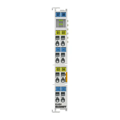 Beckhoff KL4404 Bus Terminal, 4-channel analog output, voltage, 0…10 V, 12 bit, single-ended