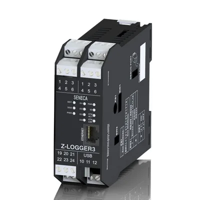 Seneca Z-LOGGER3 Datalogger with built-in and expandable I/Os, logic functions, remote control and alarm management