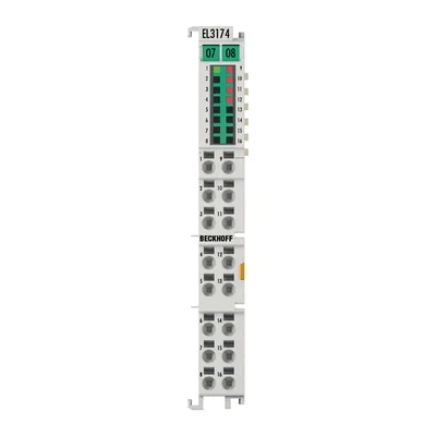 Beckhoff EL3174 EtherCAT Terminal, 4-channel analog input, multi-function, ±10 V, ±20 mA, 16 bit