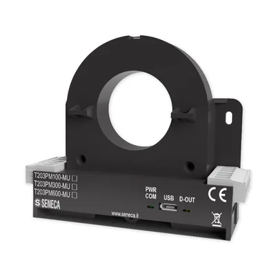 Seneca T203PM600-MU Single-phase power meter with direct current and energy measurement up to 600 A