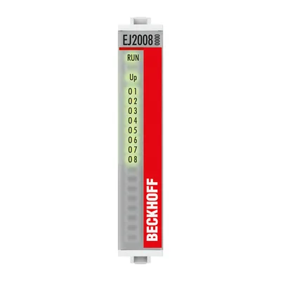 Beckhoff EJ2008 EtherCAT plug-in module, 8-channel digital output, 24 V DC, 05 A