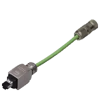 Pepperl+Fuchs ICZ-AIDA2-V45-0,2M-PUR-V1D-G Connecting cable RJ-45 to M12 D-coded