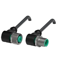 Pepperl+Fuchs V1-W-BK3M-PVC-U-V1-W Cordset M12 socket angled to M12 plug angled A-coded, 4-pin, PVC cable black, UL approved