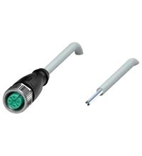 Pepperl+Fuchs V15-G-2M-PVC Female cordset single-ended M12 straight A-coded, 5-pin, PVC cable grey