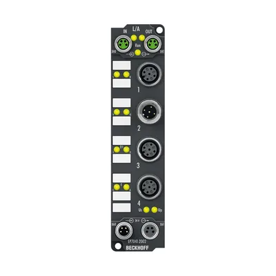 Beckhoff EP7041-2002 EtherCAT Box, 1-channel motion interface, stepper motor, 48 V DC, 5 A, M12, with incremental encoder