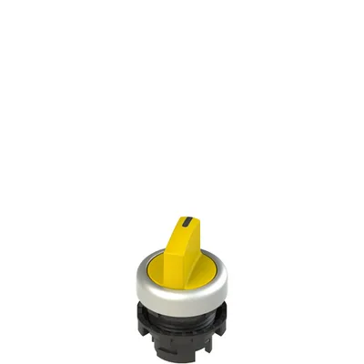 Pizzato E2 1SL12ECD59AB Illuminated short handle selector, 2 positions yellow with marking