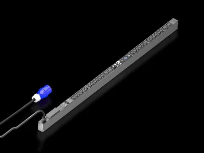 Rittal DK 7979.216 DK PDU ilave ölçümlü, kompakt basic güç dağıtımı, çıkış başına enerji ölçümü dahil, network ara yüzlü ve ekranlı ile GUD: 44x1470x70 mm, IEC 60 320: 24 x C13 + 4x C19
