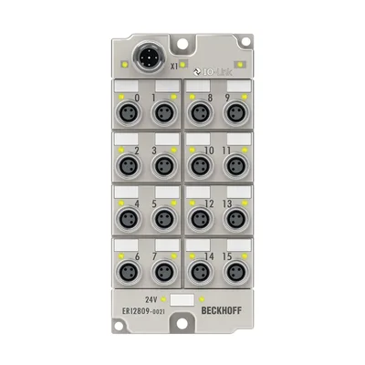 Beckhoff ERI2809-0021 IO-Link box, 16-channel digital output, 24 V DC, 05 A, M8, zinc die-cast